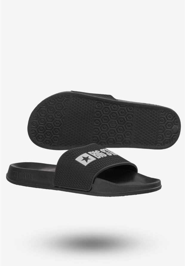 Klapki Męskie Buty BIG STAR Czarne JJ174505