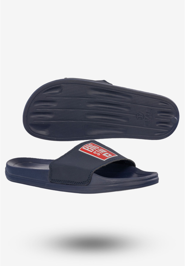 Klapki Damskie Buty BIG STAR Granatowe FF274A364
