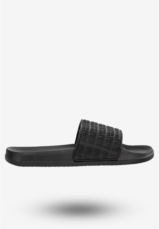 Klapki Damskie Buty Big Star Czarne LL274A147