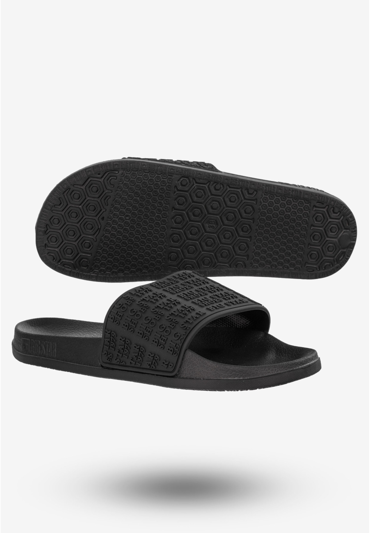 Klapki Damskie Buty Big Star Czarne LL274A147