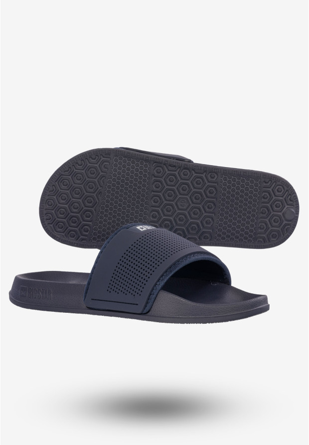 Klapki Męskie Buty BIG STAR Granatowe NN174696