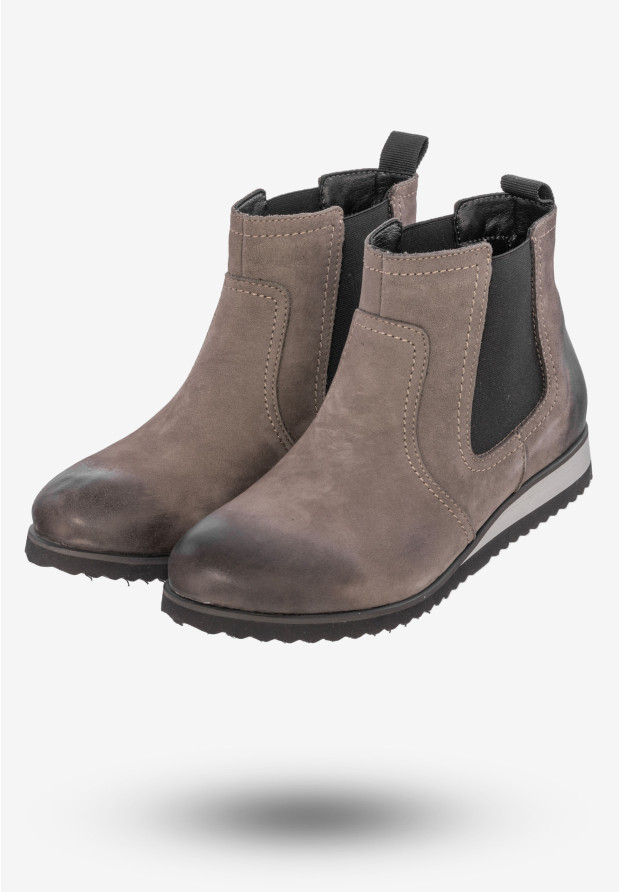 Botki Damskie Buty Skóra Naturalna Brązowe Rammit 1040/5