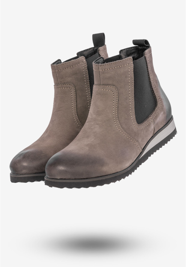 Botki Damskie Buty Skóra Naturalna Brązowe Rammit 1040/5