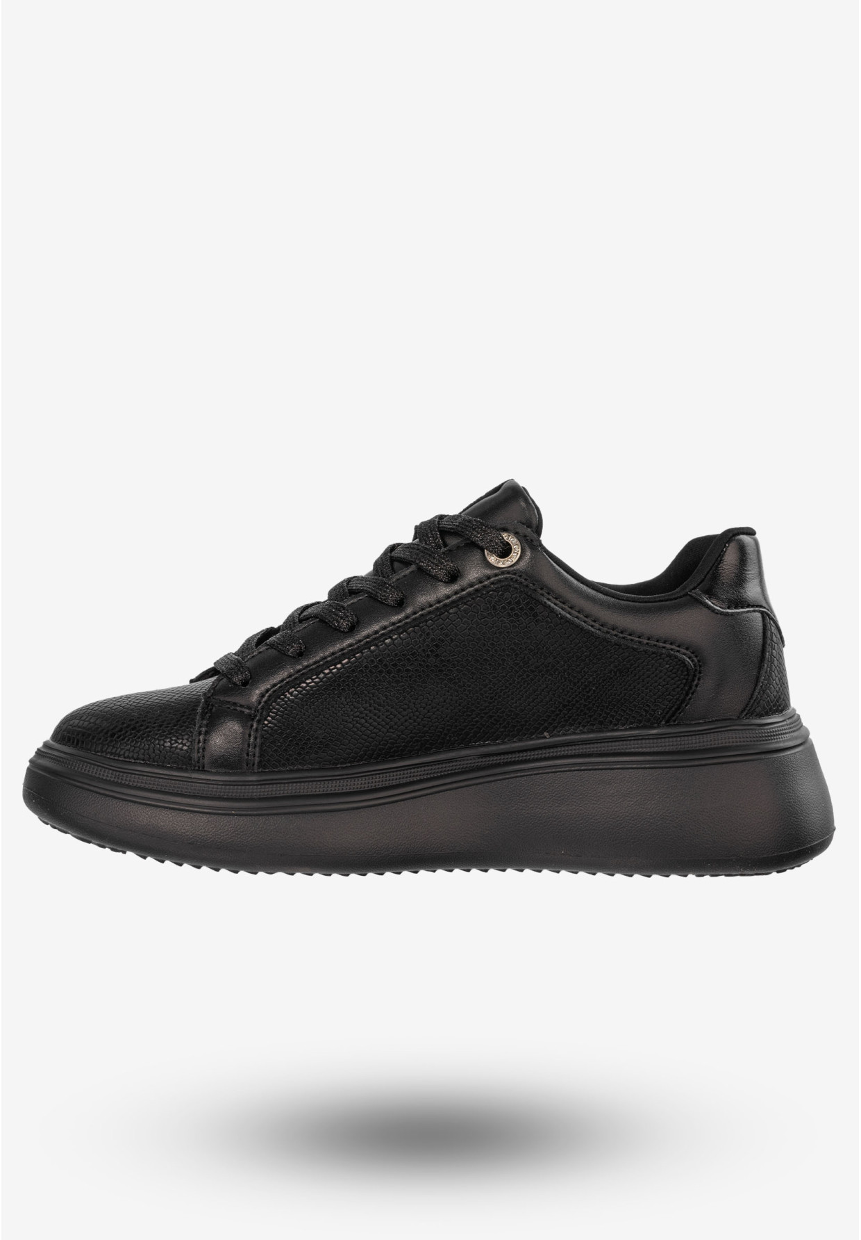 Sneakersy Damskie Buty Ekoskóra Czarne American Club RH 81/22