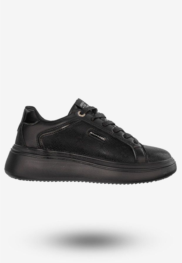 Sneakersy Damskie Buty Ekoskóra Czarne American Club RH 81/22