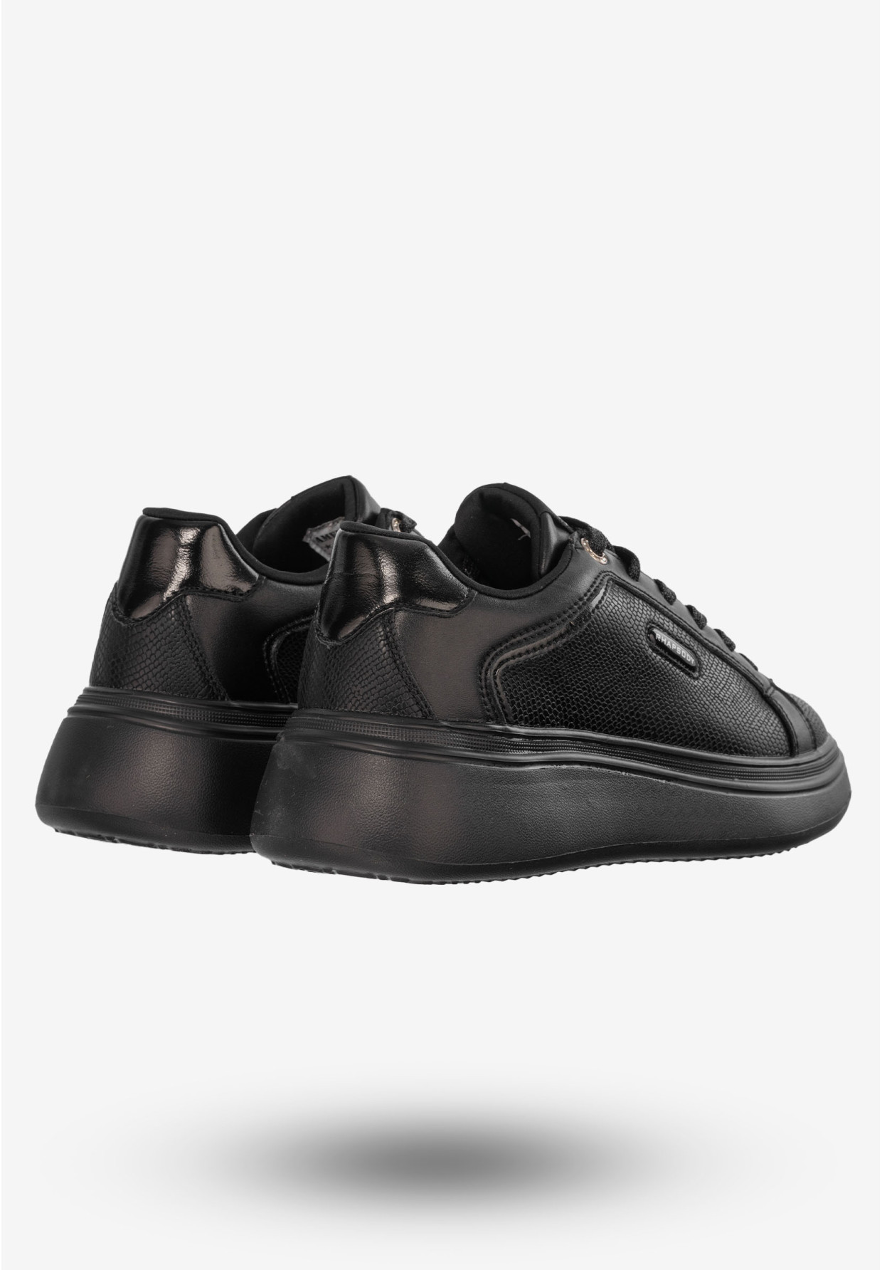Sneakersy Damskie Buty Ekoskóra Czarne American Club RH 81/22