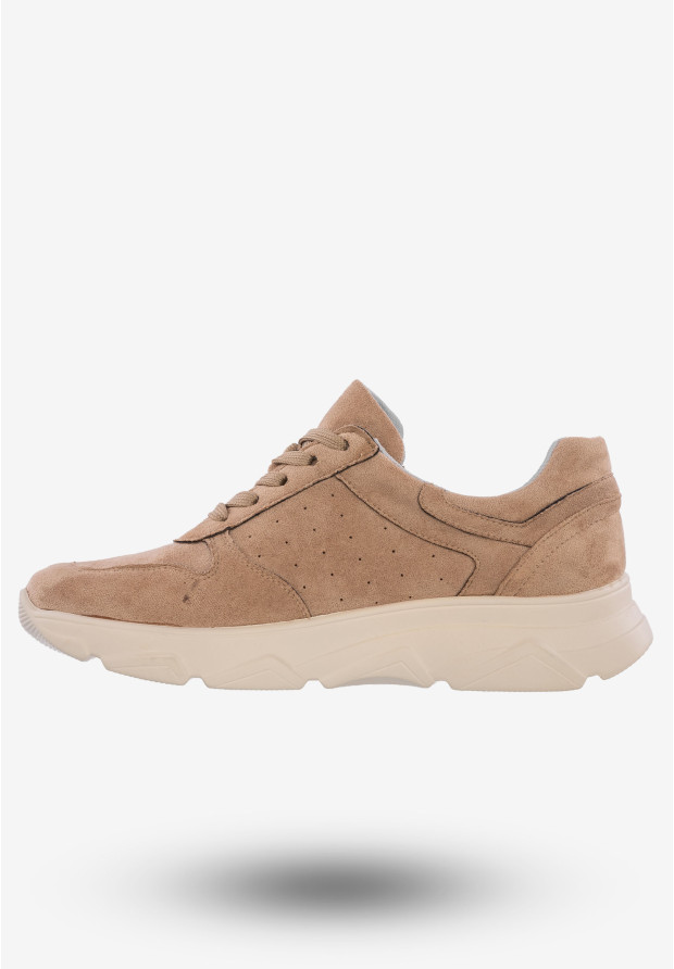 Sneakersy Damskie Buty Sportowe Ekoskóra Beżowe Jezzi RMR2061-4