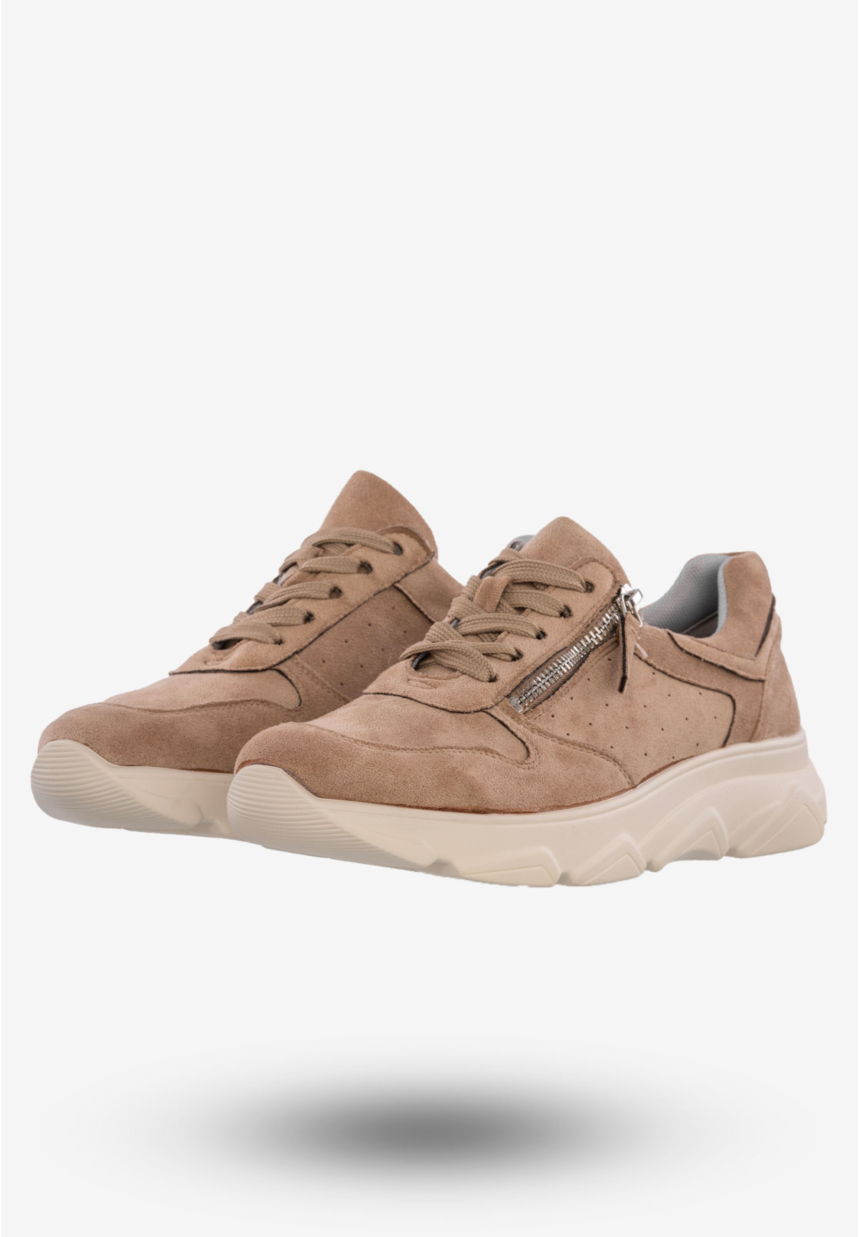 Sneakersy Damskie Buty Sportowe Ekoskóra Beżowe Jezzi RMR2061-4