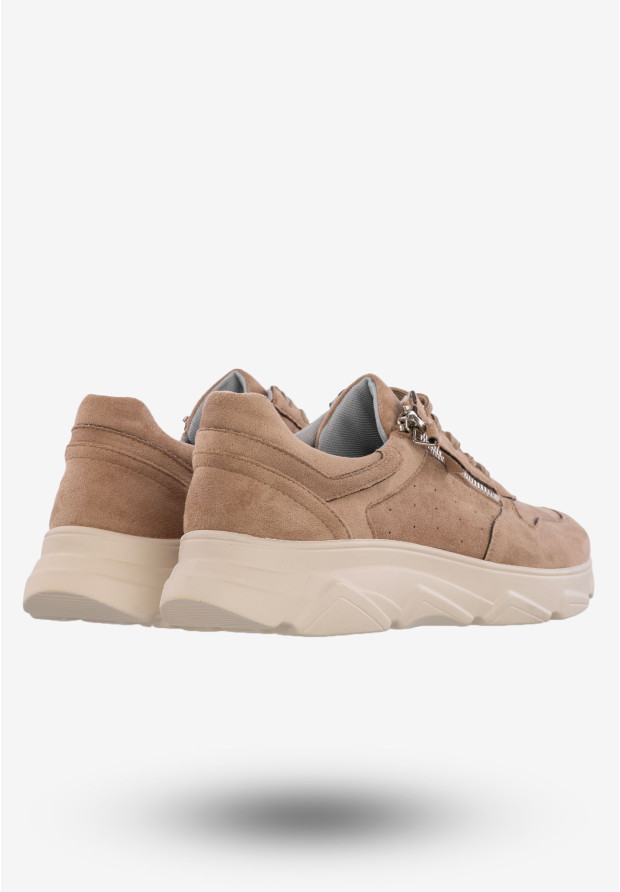 Sneakersy Damskie Buty Sportowe Ekoskóra Beżowe Jezzi RMR2061-4