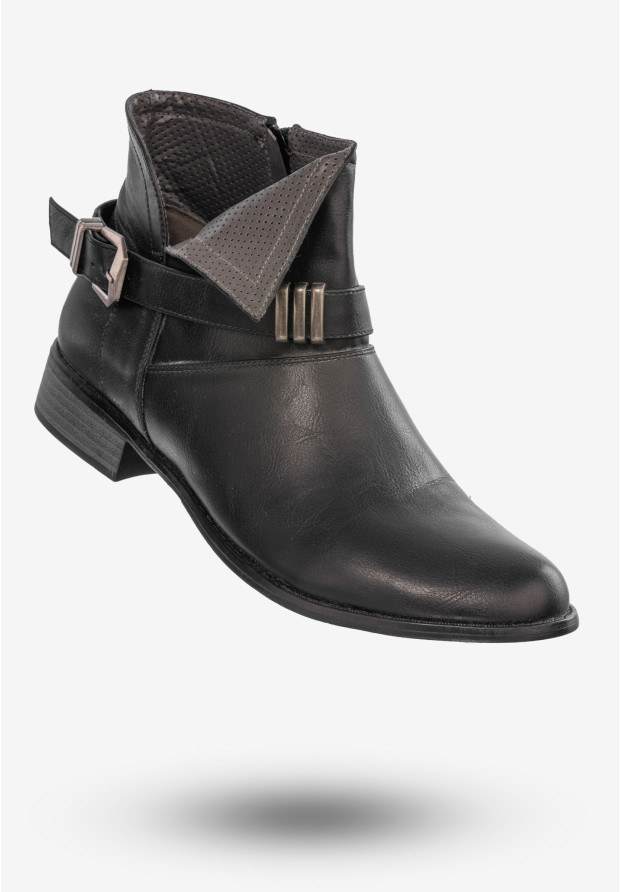Botki Damskie Buty Ekoskóra...