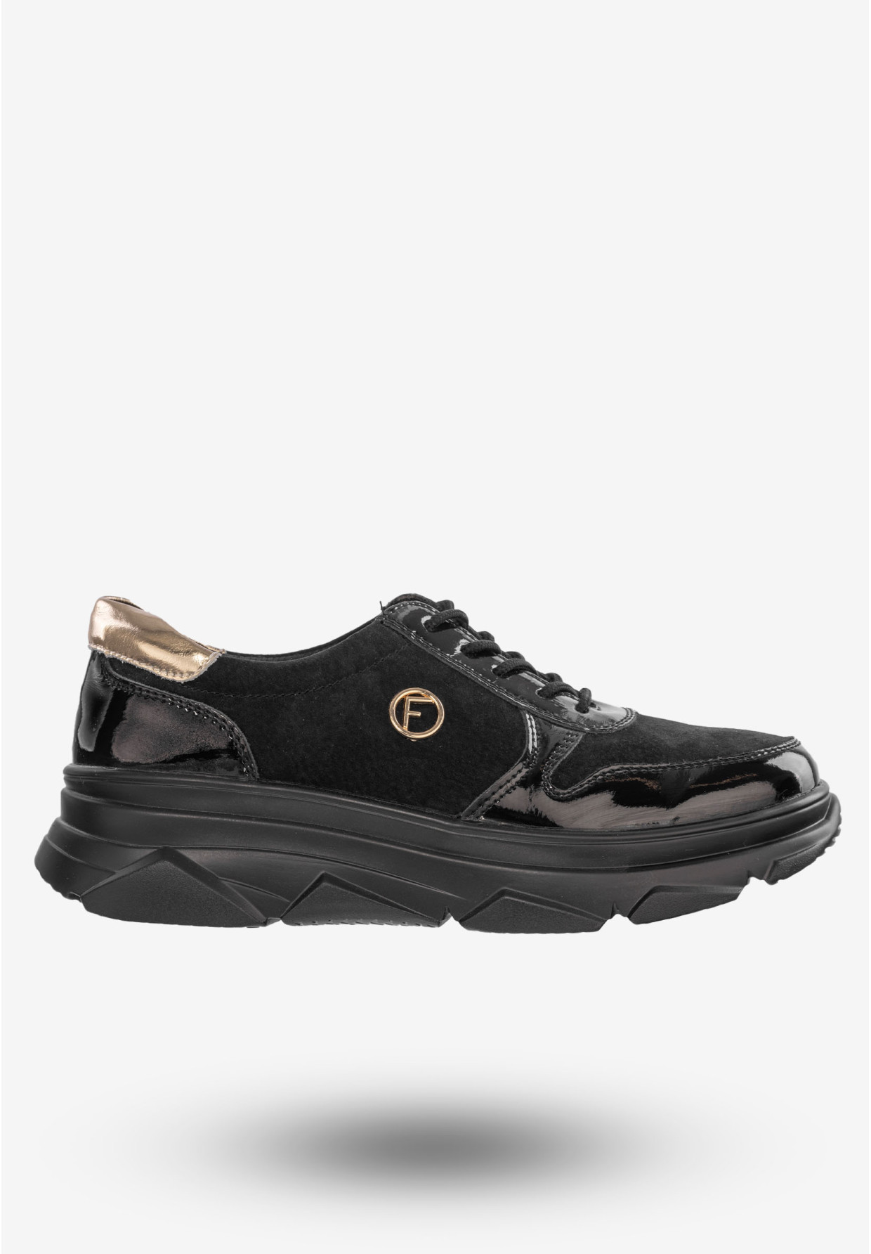 Sneakersy Damskie Buty Skóra Naturalna Czarne Filippo DP3185/22BK