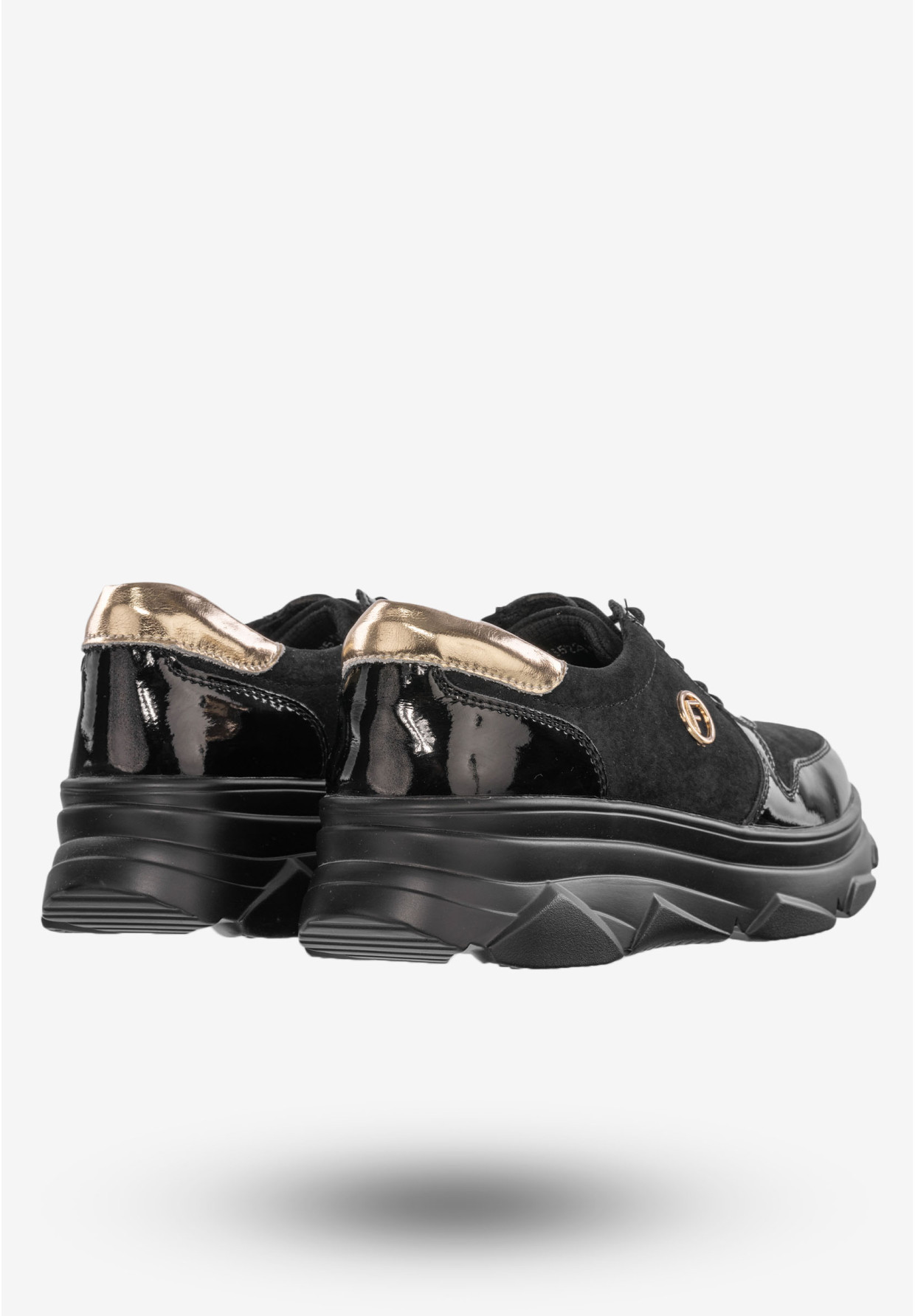 Sneakersy Damskie Buty Skóra Naturalna Czarne Filippo DP3185/22BK