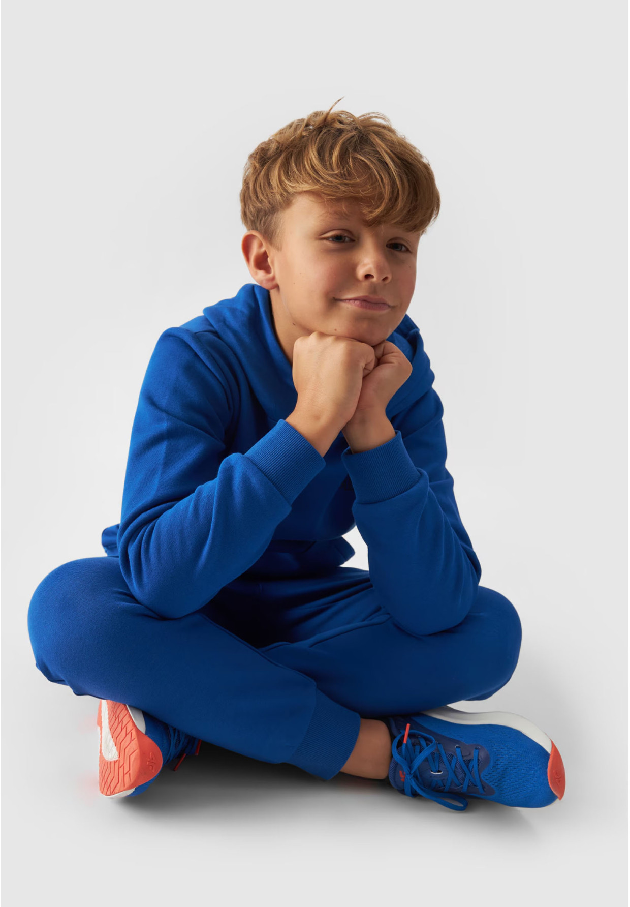 Spodnie Chłopięce 4F Joggery Sportowe Niebieskie 4FJWMM00TTROM0811