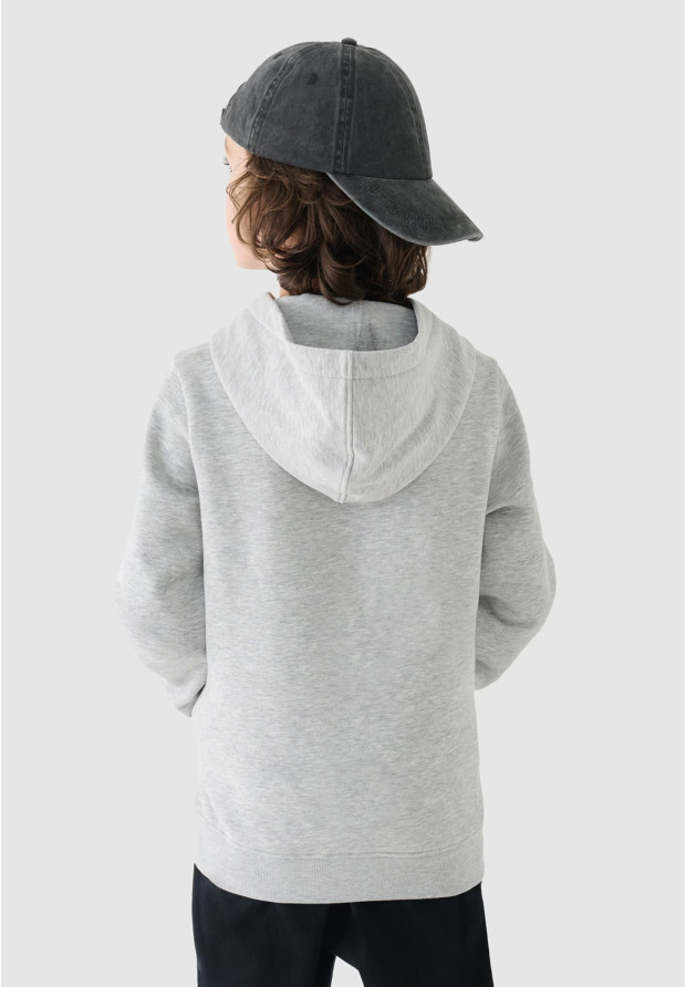 Bluza Chłopięca 4F Z Kapturem Szara 4FJWMM00TSWSM1292