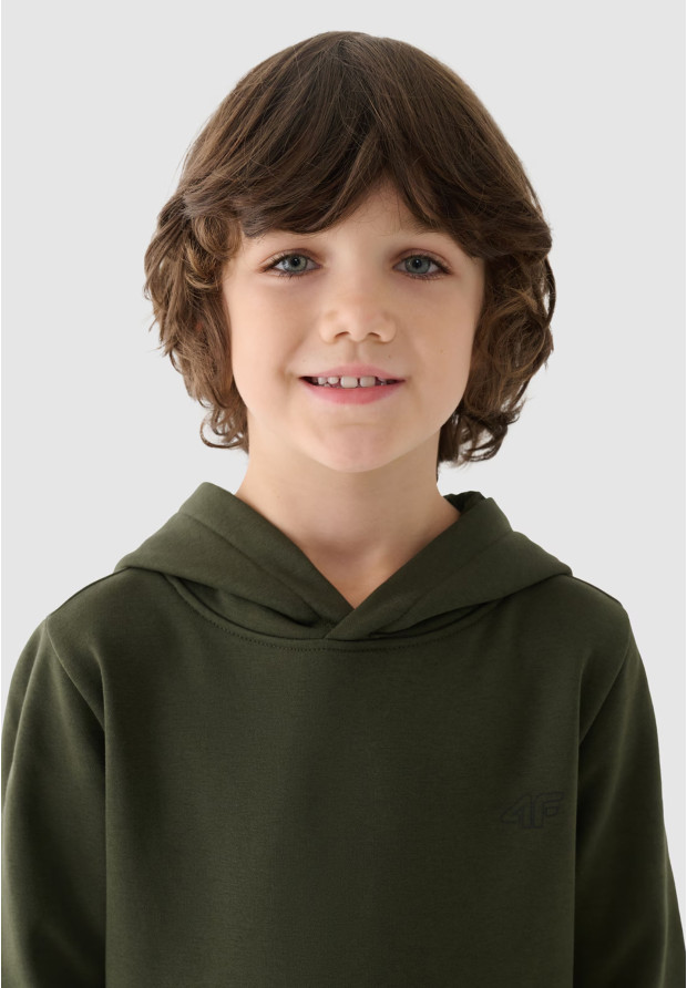 Bluza Chłopięca 4F Z Kapturem Khaki 4FJWMM00TSWSM1292