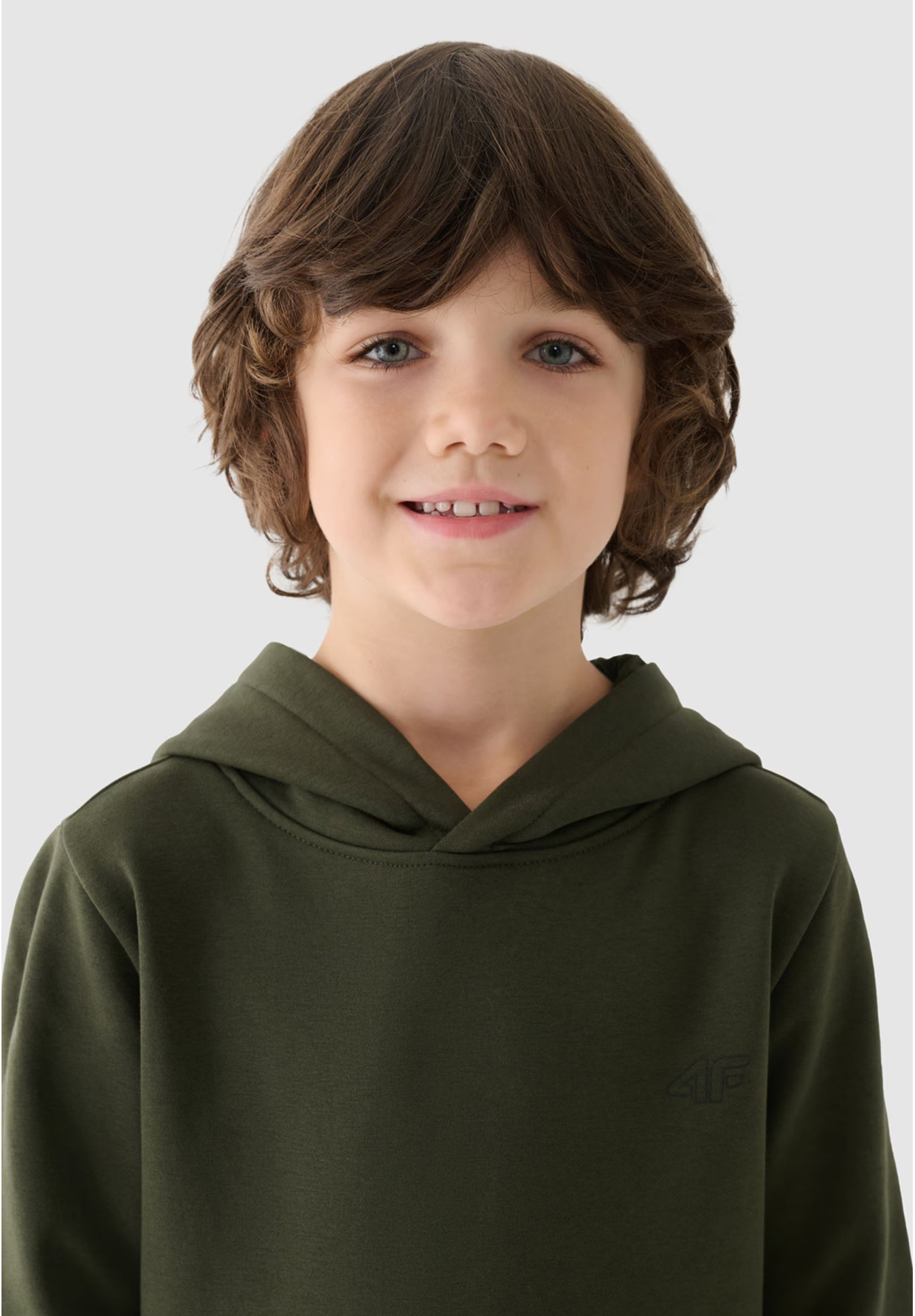 Bluza Chłopięca 4F Z Kapturem Khaki 4FJWMM00TSWSM1292