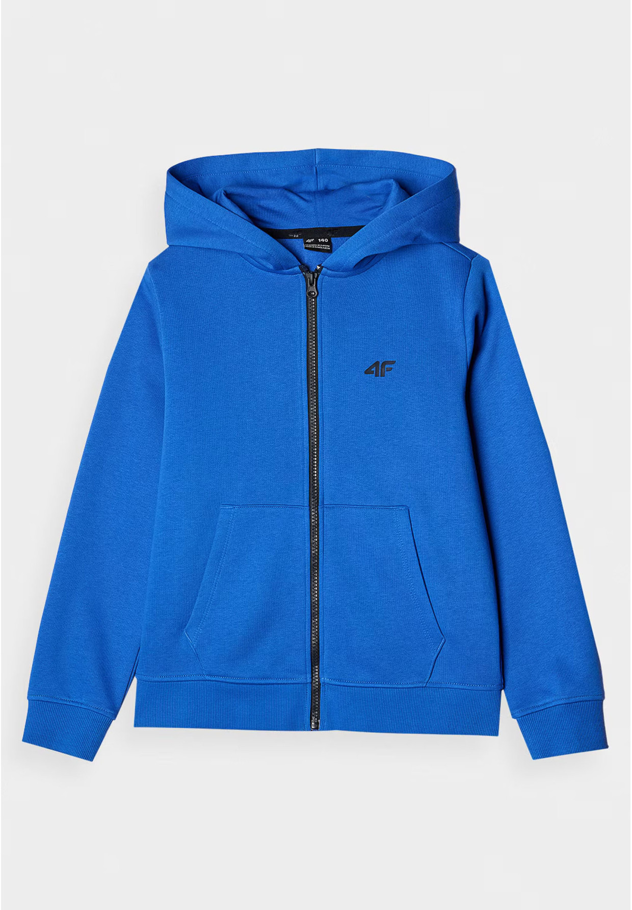 Bluza Chłopięca 4F Z Kapturem Rozpinana Niebieska 4FJWMM00TSWSM1295