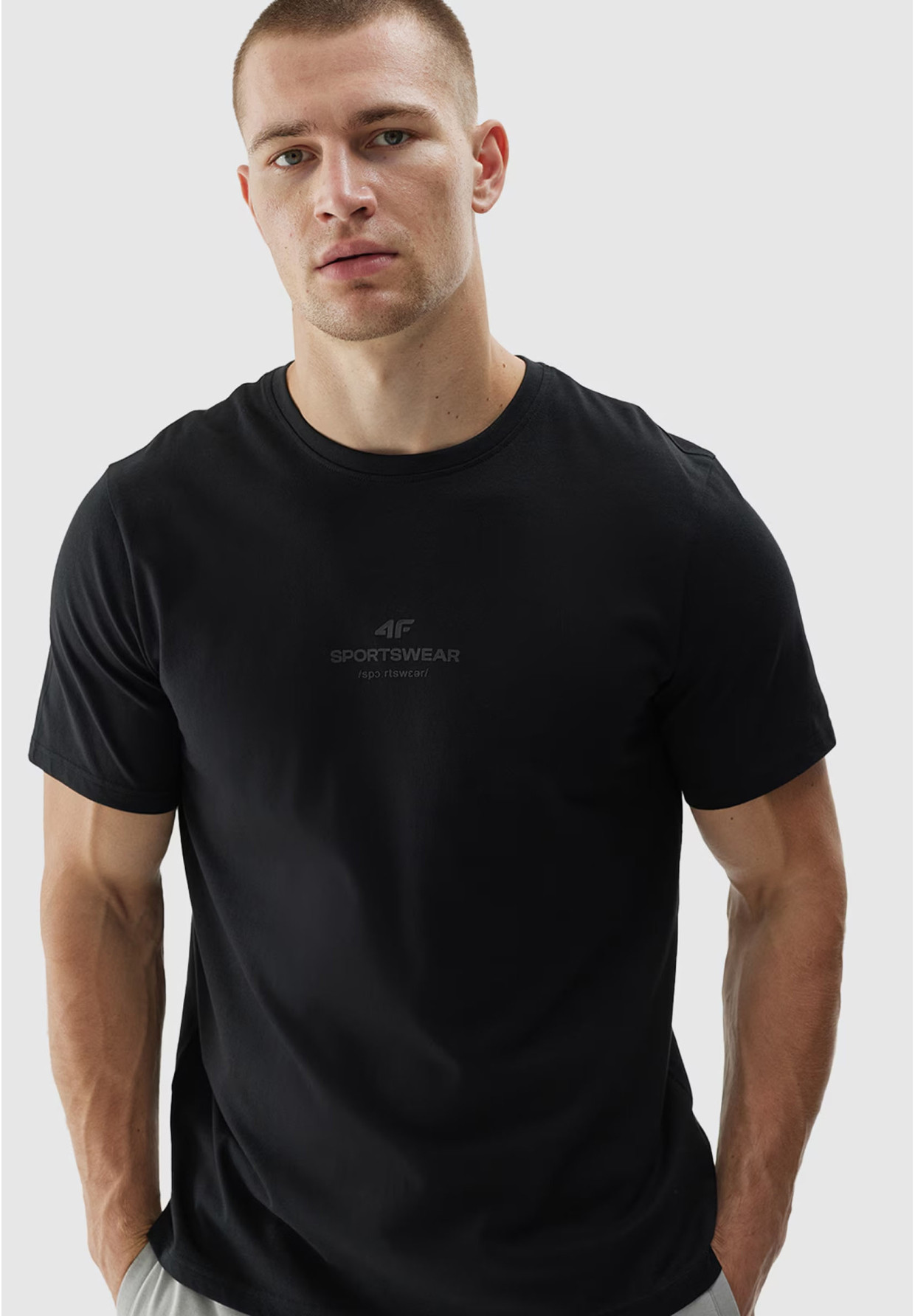 Koszulka Męska 4F Sportowy T-shirt Czarny Regular 4FWAW24TTSHM1585