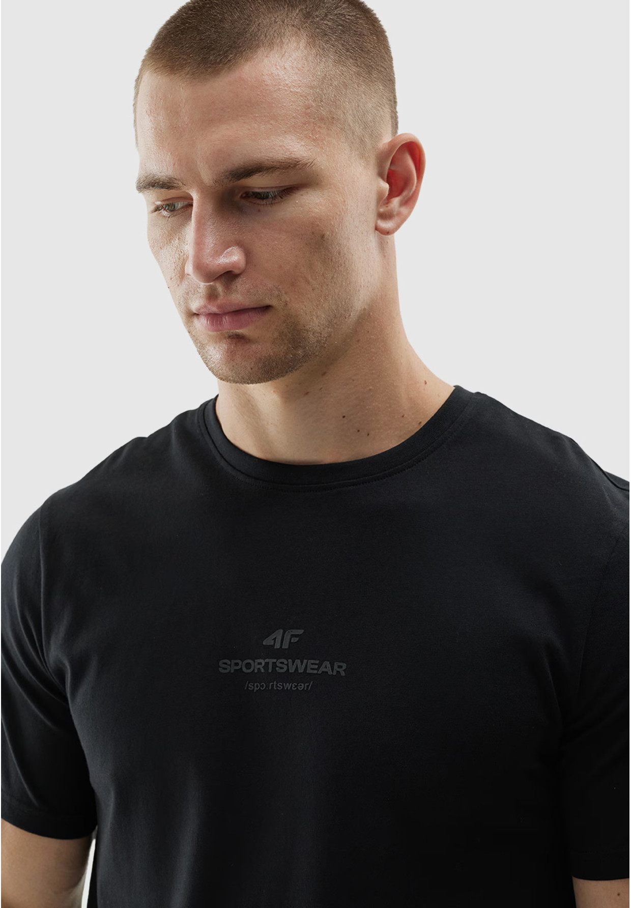 Koszulka Męska 4F Sportowy T-shirt Czarny Regular 4FWAW24TTSHM1585