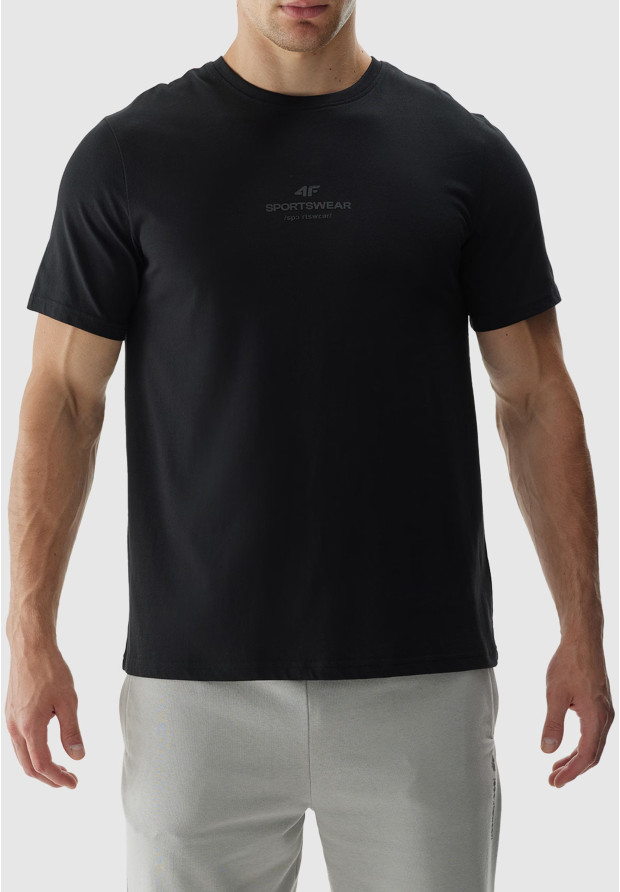 Koszulka Męska 4F Sportowy T-shirt Czarny Regular 4FWAW24TTSHM1585