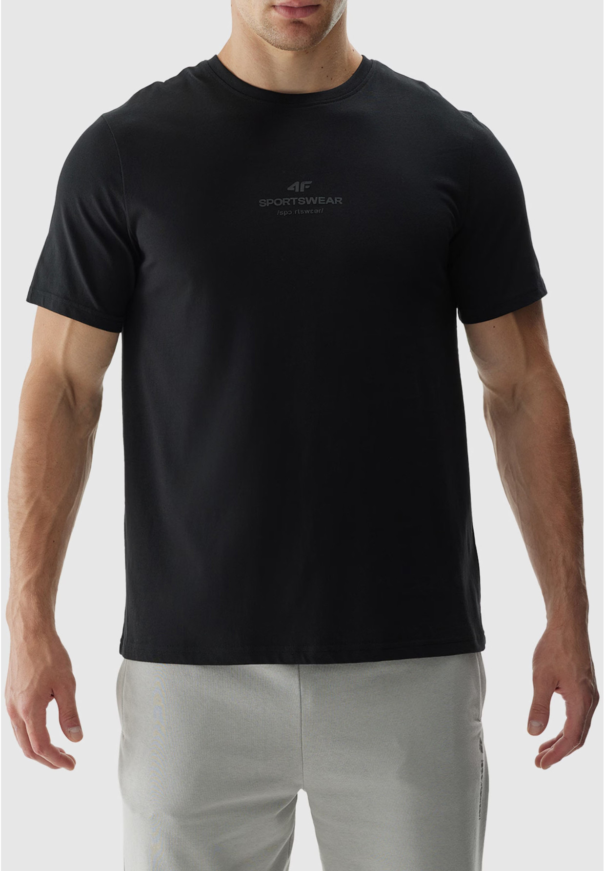 Koszulka Męska 4F Sportowy T-shirt Czarny Regular 4FWAW24TTSHM1585