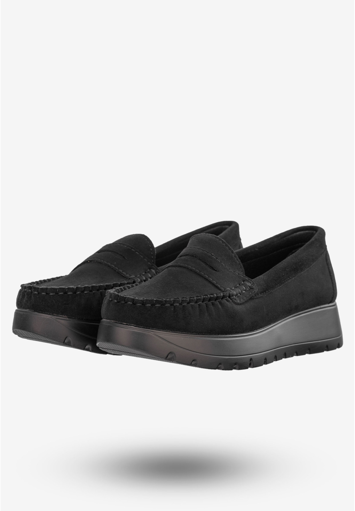 Mokasyny Damskie Lekkie Buty Półbuty Czarne Potocki 24-21338BK