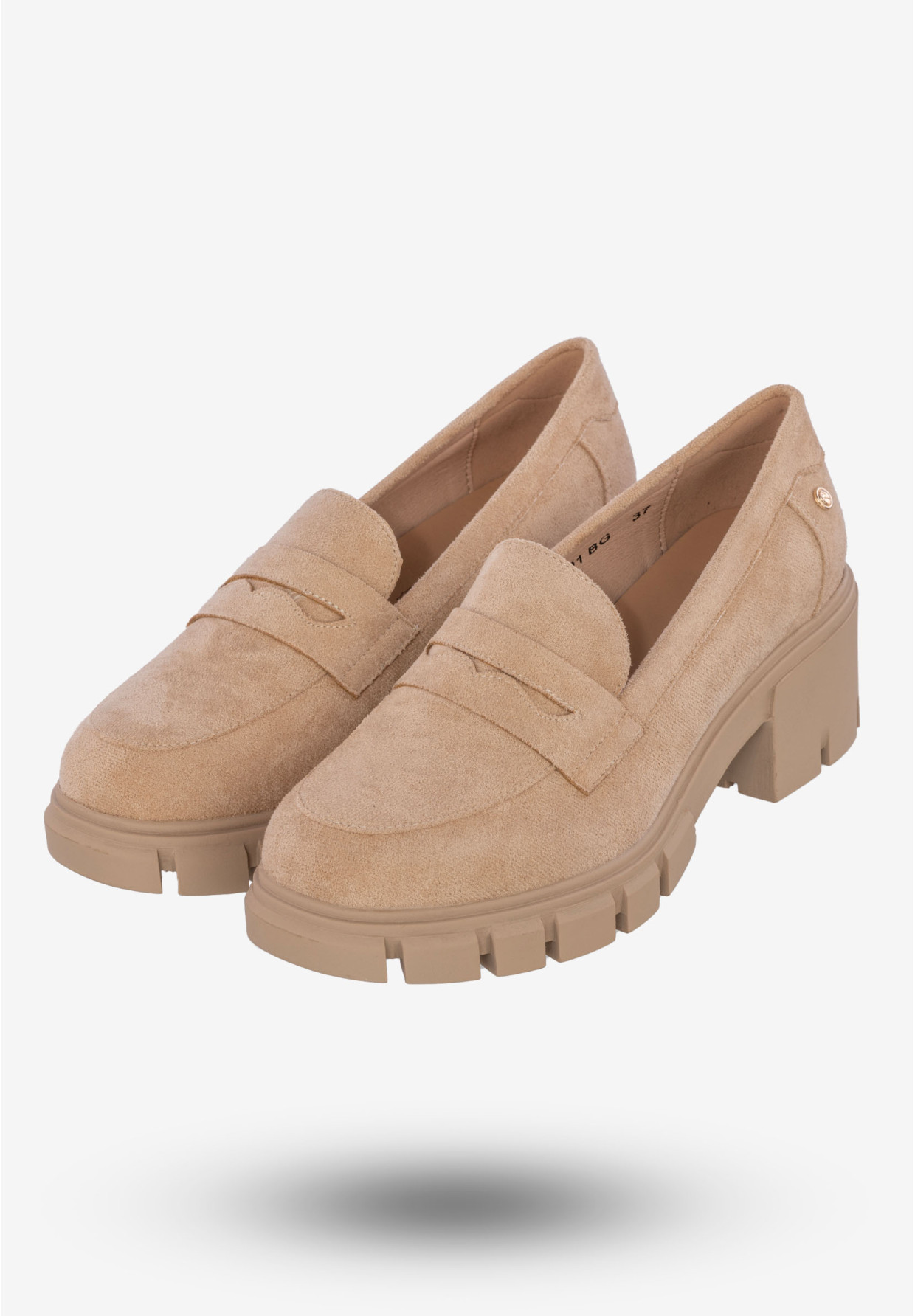 Mokasyny Damskie Buty Eleganckie Półbuty Beżowe Potocki 24-2-12401BG