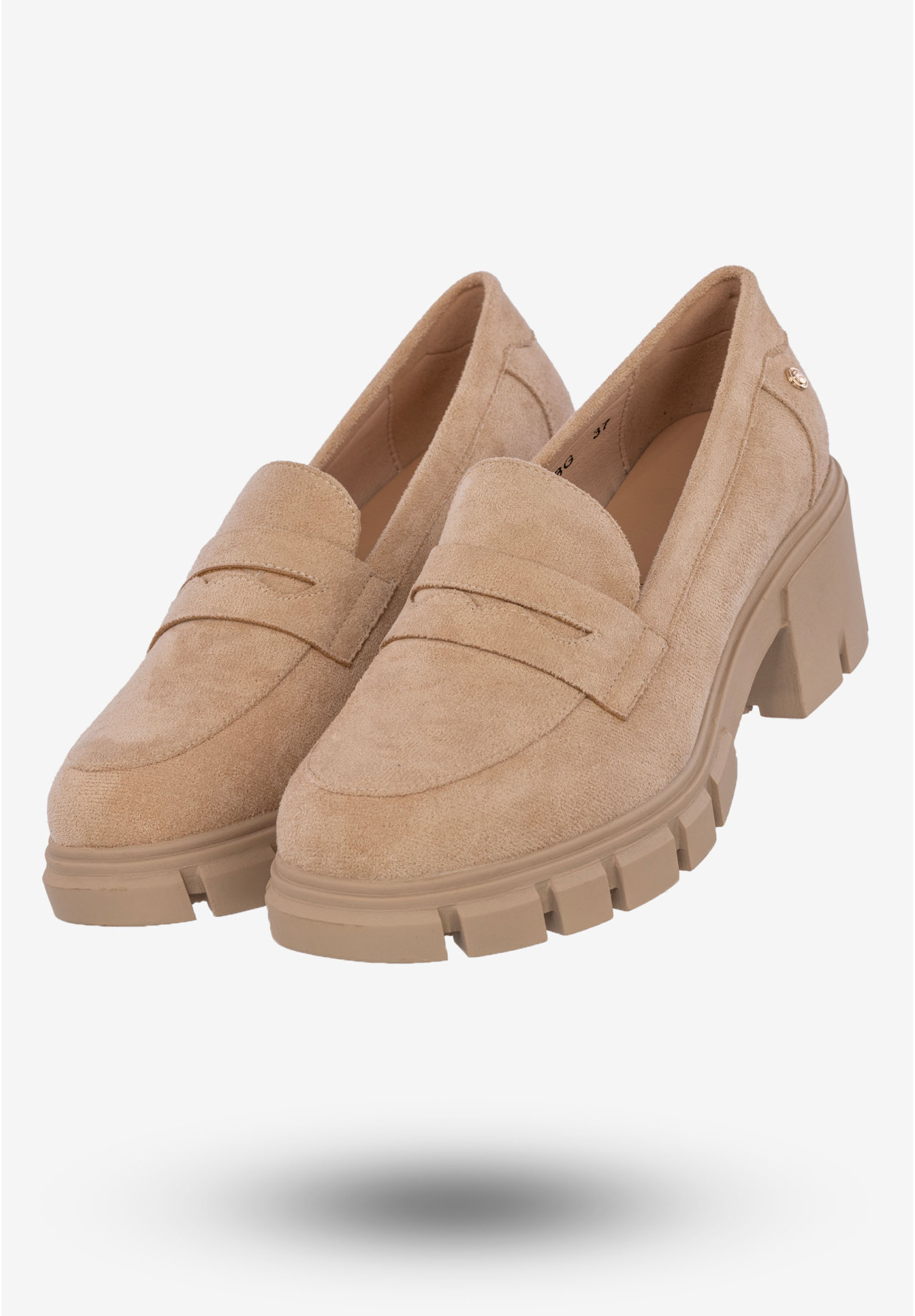 Mokasyny Damskie Buty Eleganckie Półbuty Beżowe Potocki 24-2-12401BG