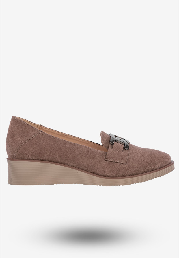 Półbuty Damskie Buty Na Koturnie Lekkie Khaki Potocki 24-12319KH