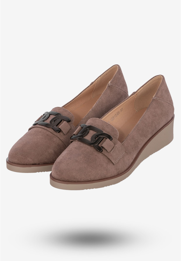 Półbuty Damskie Buty Na Koturnie Lekkie Khaki Potocki 24-12319KH