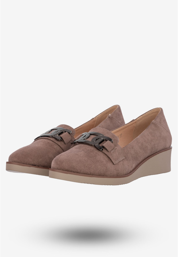 Półbuty Damskie Buty Na Koturnie Lekkie Khaki Potocki 24-12319KH