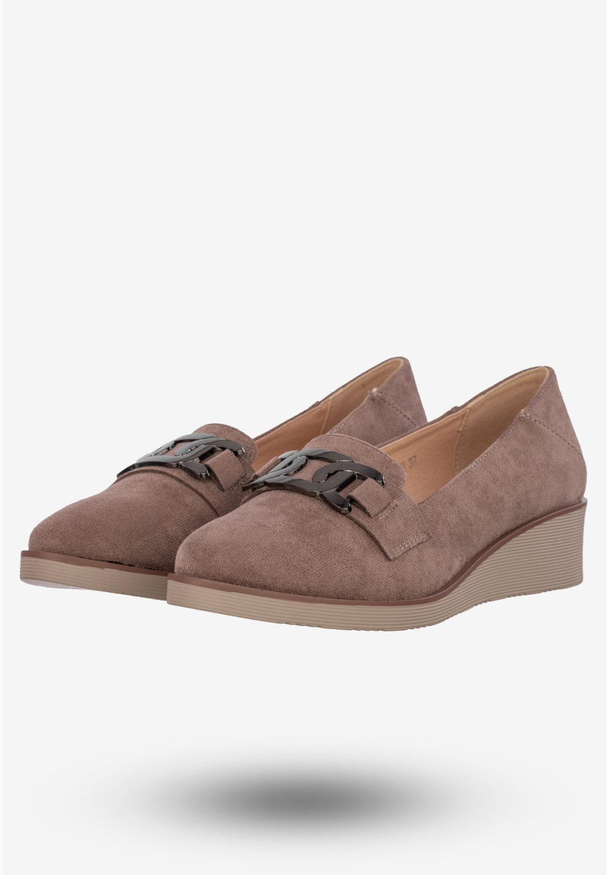 Półbuty Damskie Buty Na Koturnie Lekkie Khaki Potocki 24-12319KH