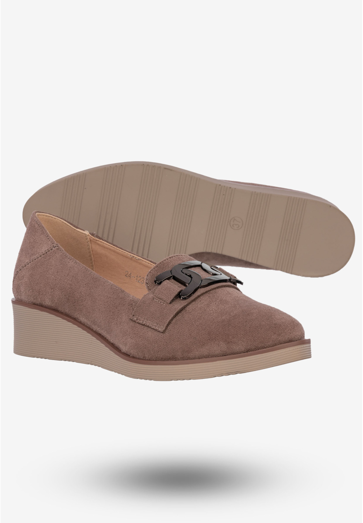 Półbuty Damskie Buty Na Koturnie Lekkie Khaki Potocki 24-12319KH