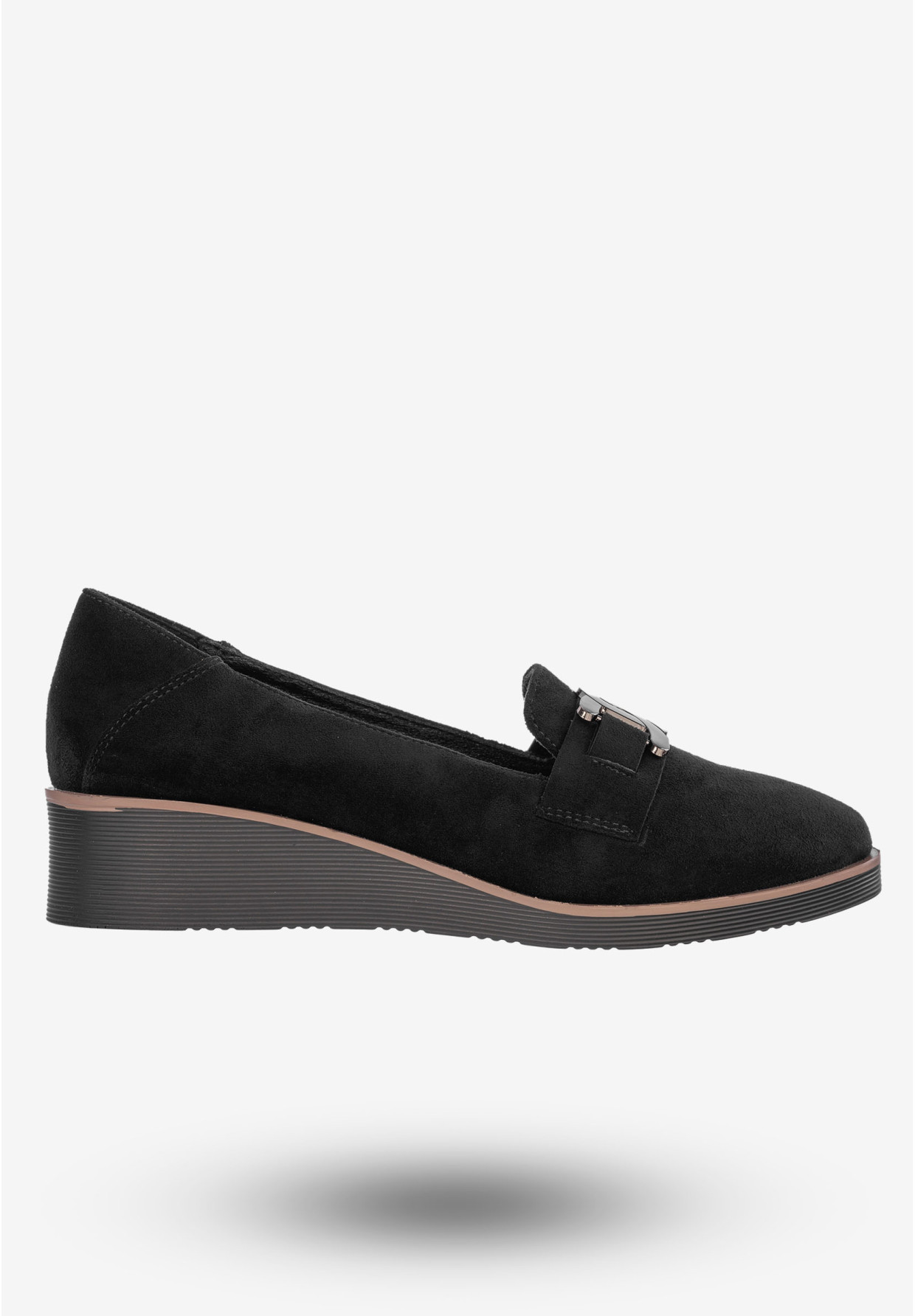 Półbuty Damskie Buty Na Koturnie Lekkie Czarne Potocki 24-12319BK