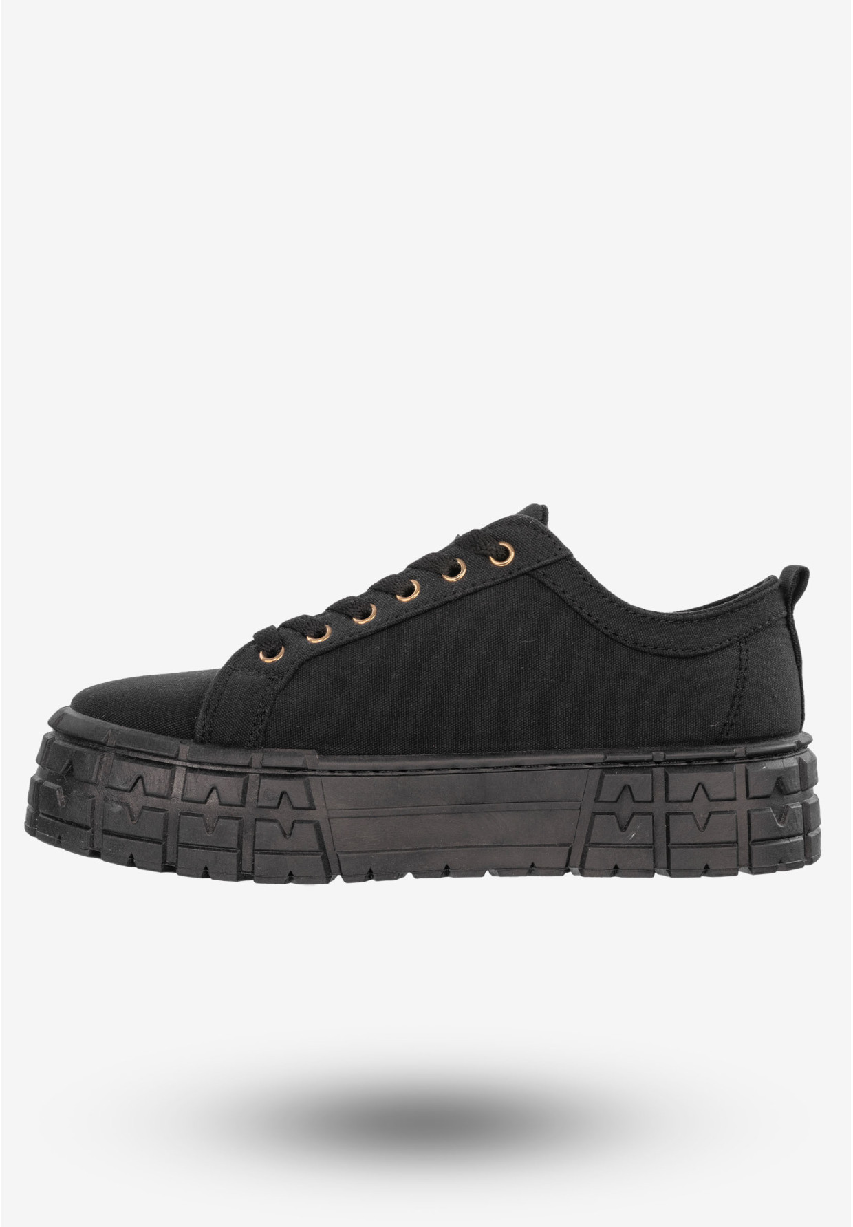 Tenisówki Damskie Trampki Buty Na Platformie Czarne Goodin GD-HR-28