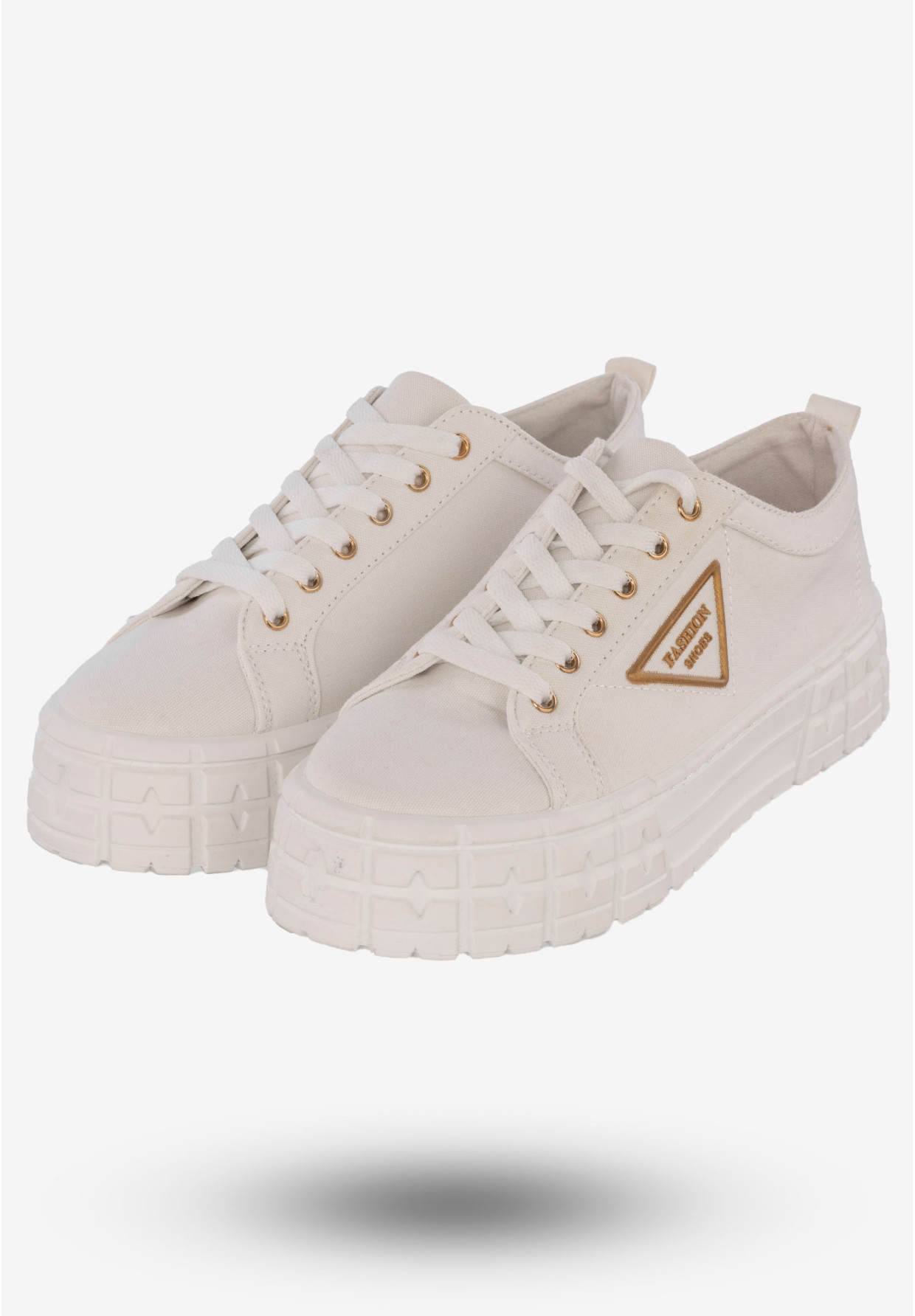 Tenisówki Damskie Trampki Buty Na Platformie Białe Goodin GD-HR-28