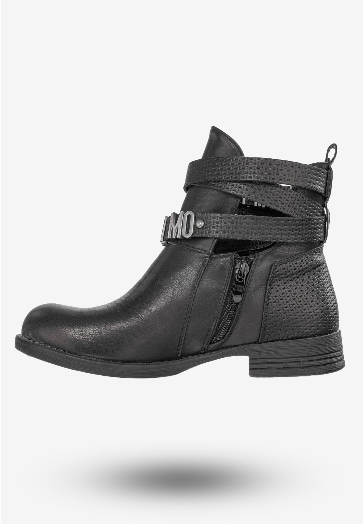 Botki Damskie Buty Ekoskóra Na Jesień Czarne Goodin GD-ZN44
