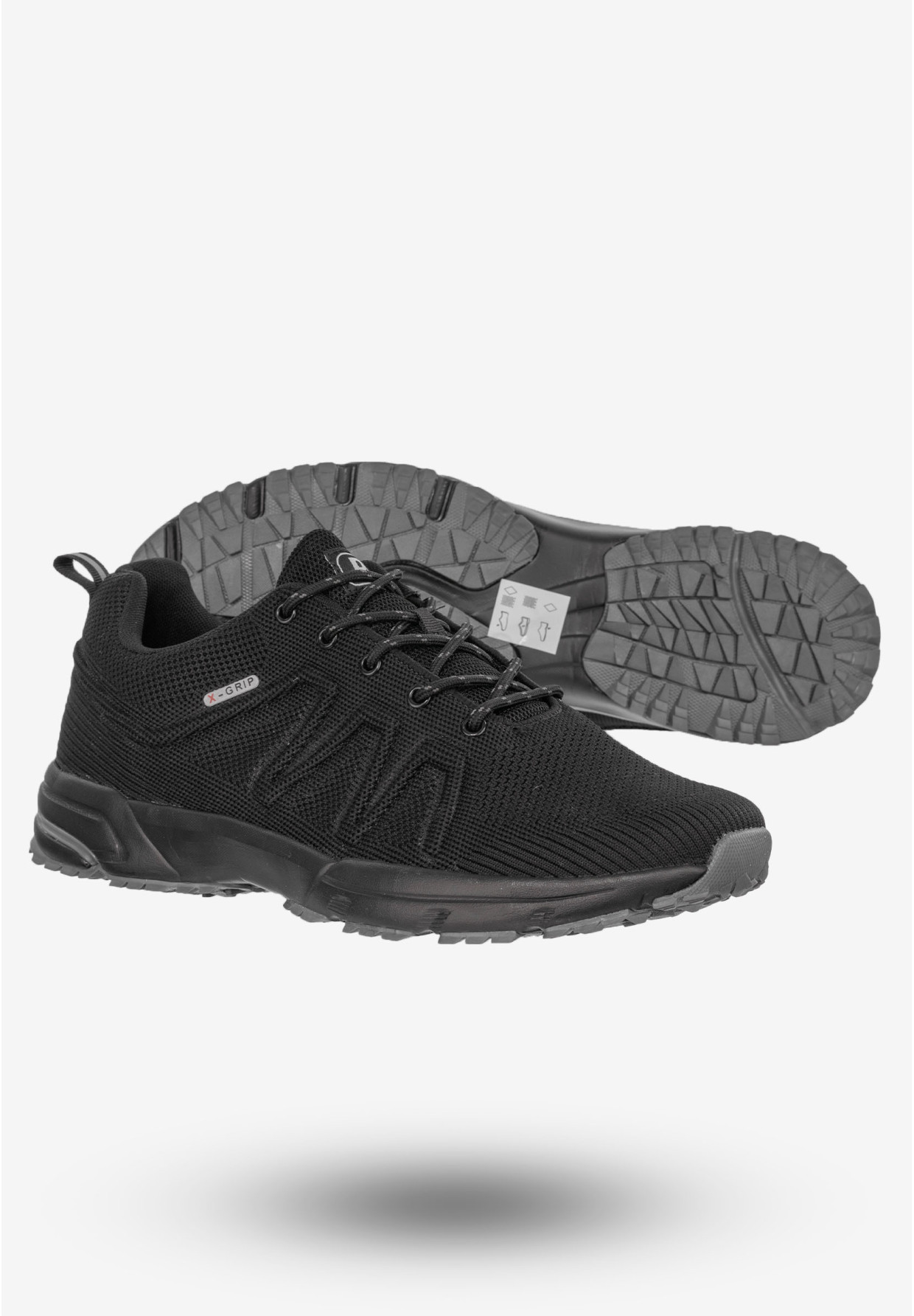 Półbuty Sportowe Męskie Buty Do Biegania Czarne DK VB16788