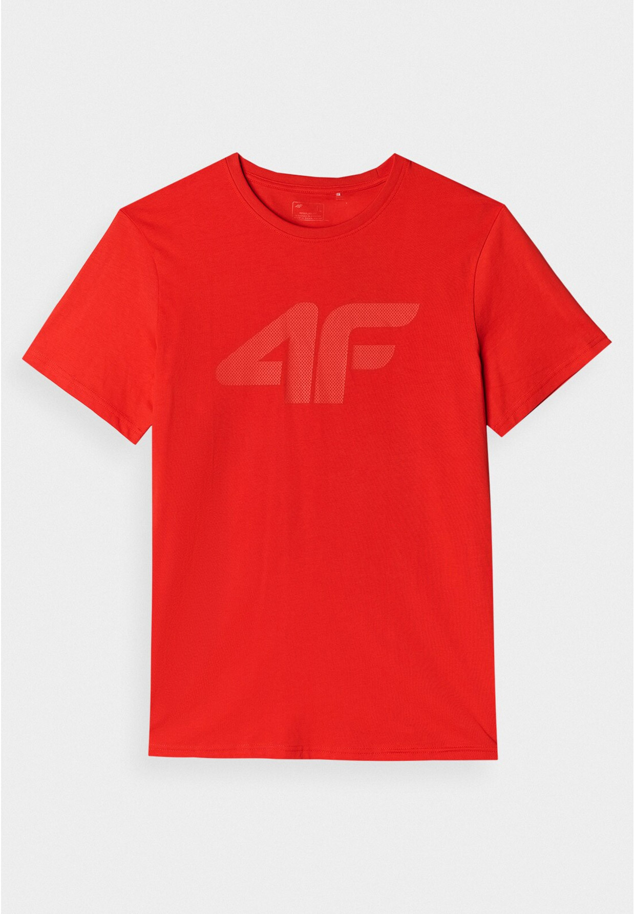 Koszulka Męska 4F Sportowy T-shirt Czerwony Regular 4FWMM00TTSHM1844