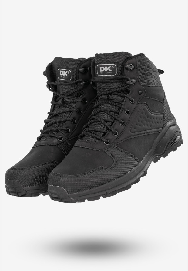 Trekkingi Męskie Buty Trzewiki na Zimę Czarne DK VB17157