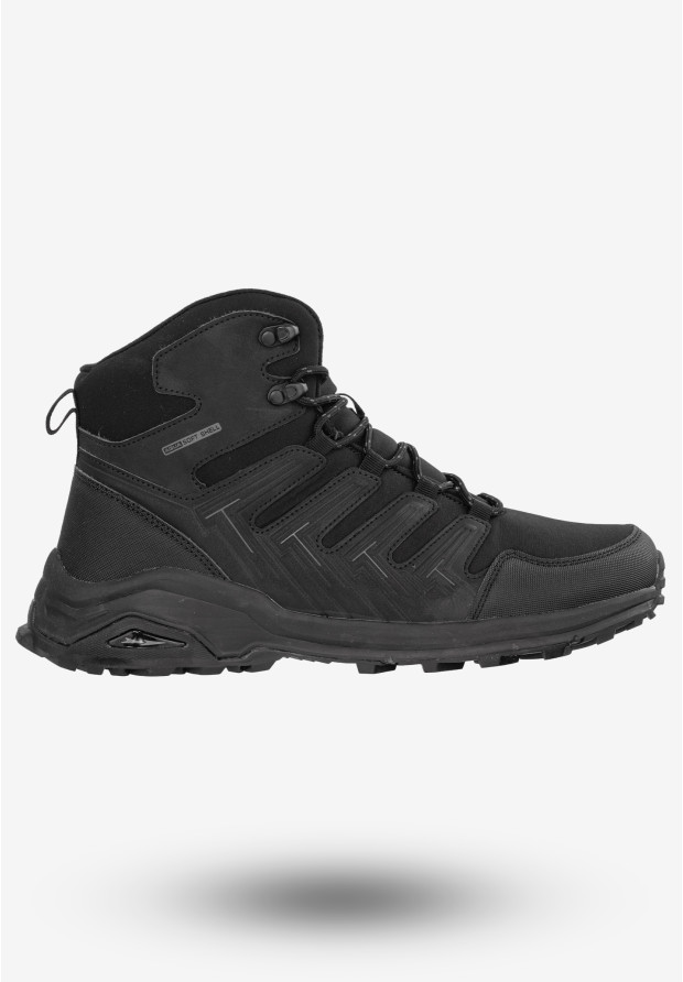 Trekkingi Męskie Buty Trzewiki Na Zimę Czarne DK VB16939