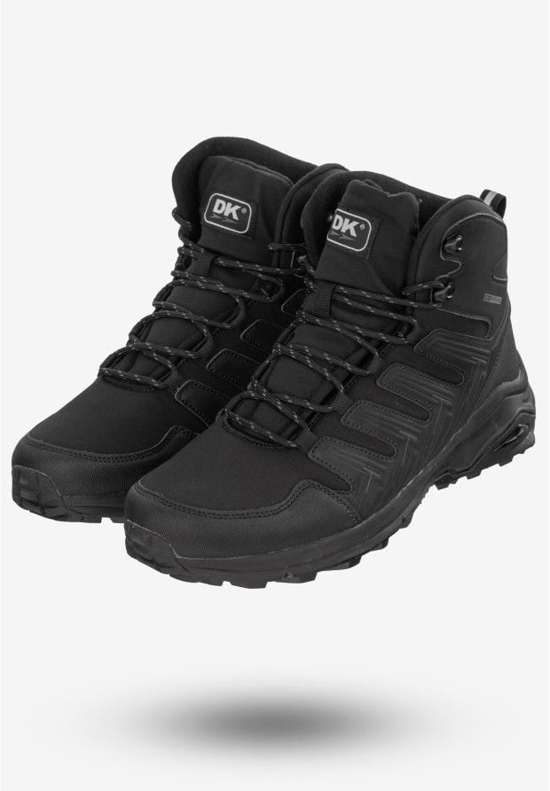 Trekkingi Męskie Buty Trzewiki Na Zimę Czarne DK VB16939