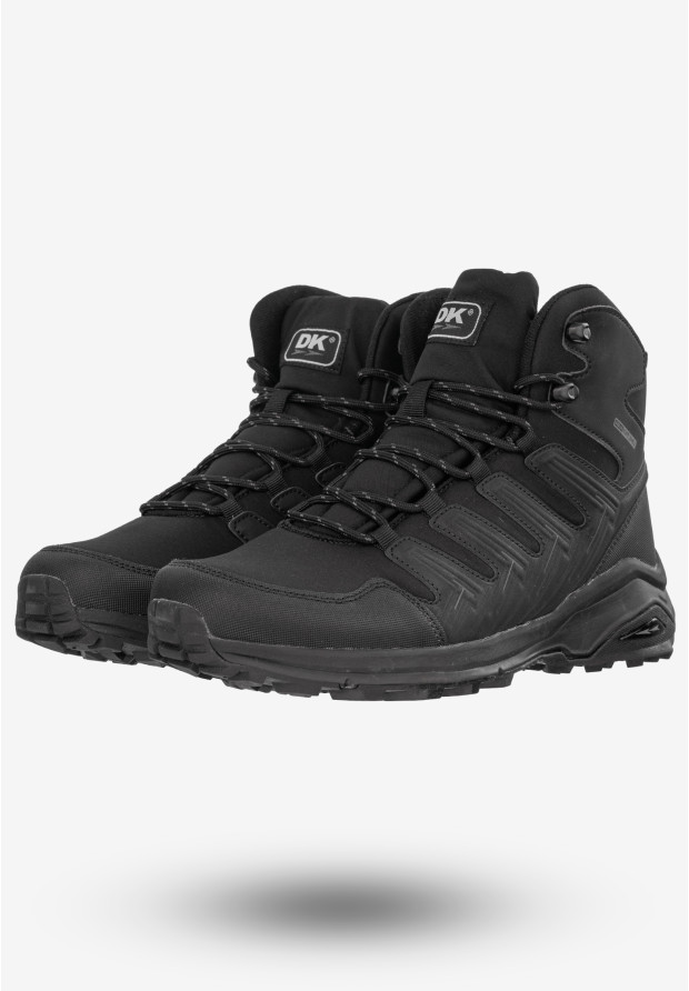 Trekkingi Męskie Buty Trzewiki Na Zimę Czarne DK VB16939