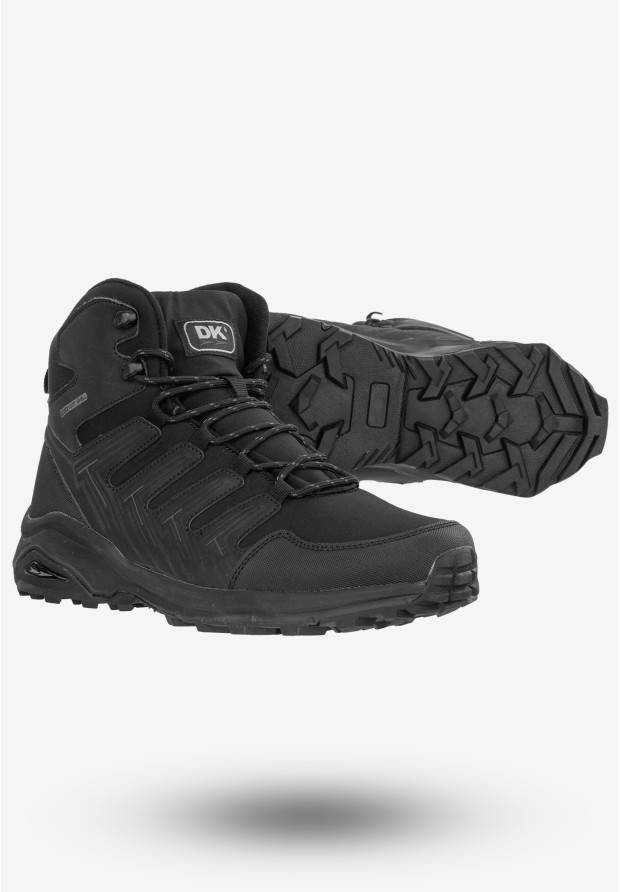 Trekkingi Męskie Buty Trzewiki Na Zimę Czarne DK VB16939