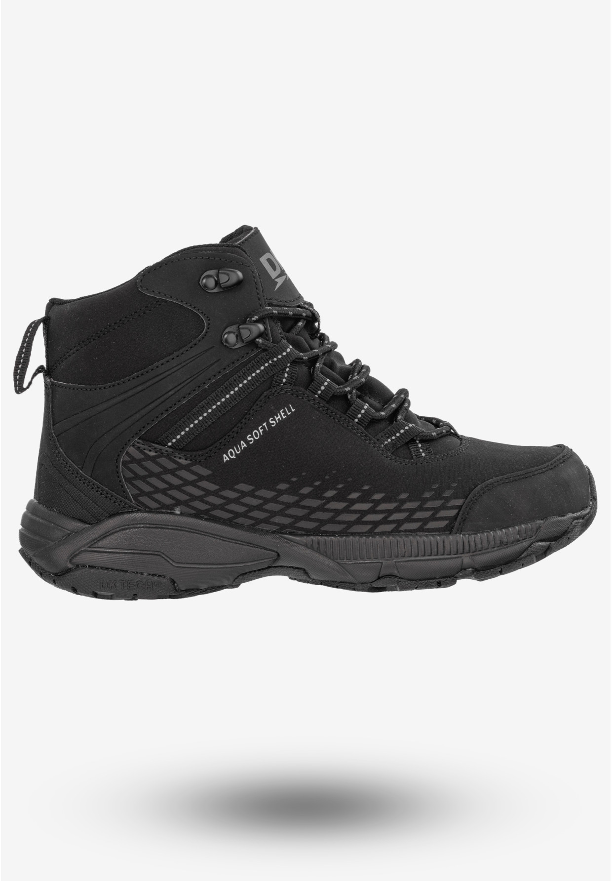 Trekkingi Męskie Buty Trzewiki Na Zimę Czarne DK 1998 Aqua Soft Shell