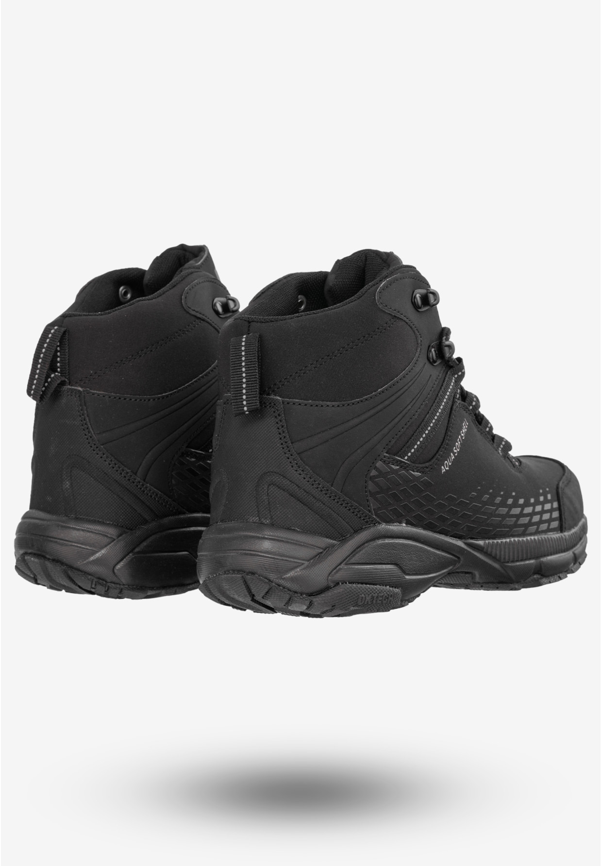 Trekkingi Męskie Buty Trzewiki Na Zimę Czarne DK 1998 Aqua Soft Shell