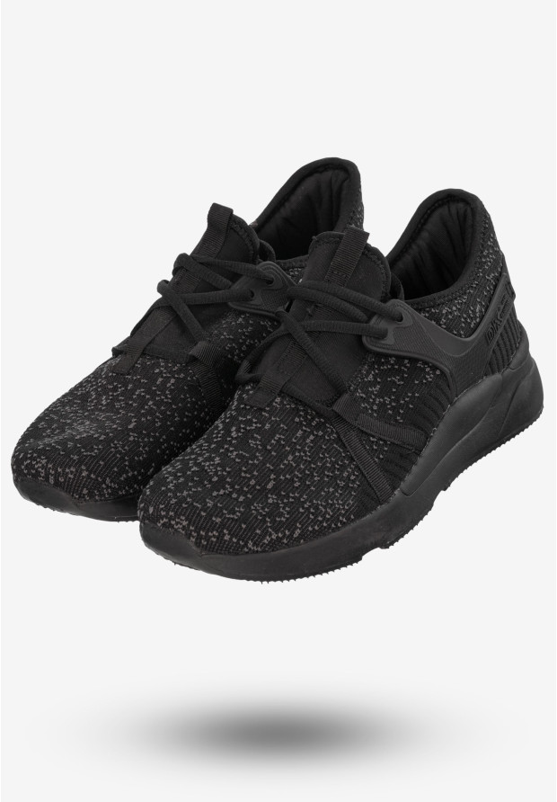 Sneakersy Męskie Buty Sportowe Treningowe Czarne DK SY19009