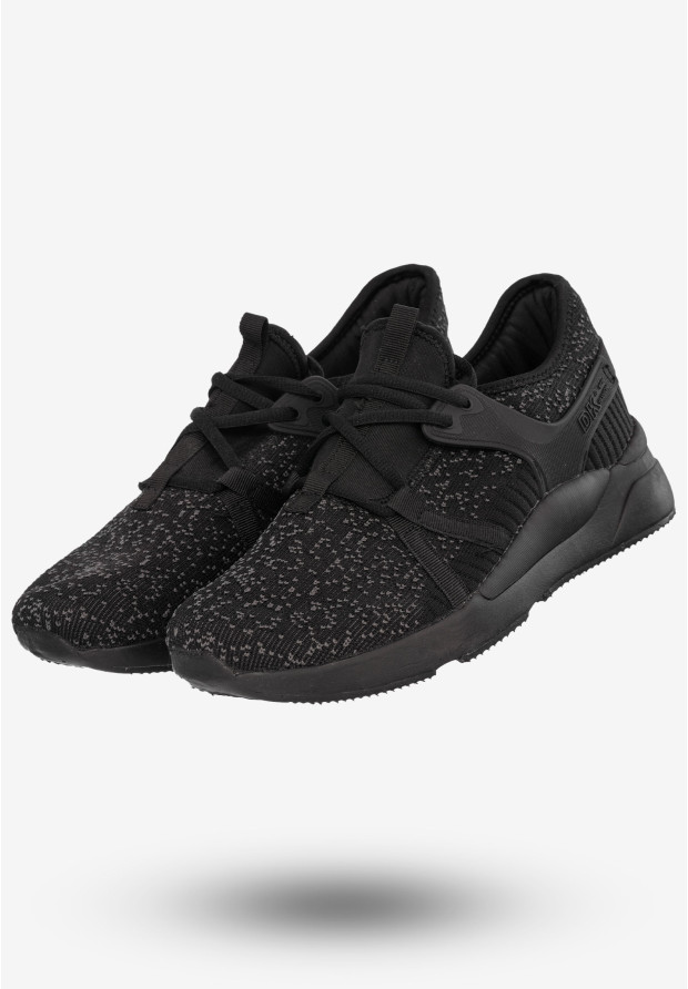 Sneakersy Męskie Buty Sportowe Treningowe Czarne DK SY19009