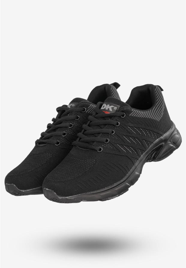 Sneakersy Męskie Buty Sportowe Do Biegania Czarne DK SA3005