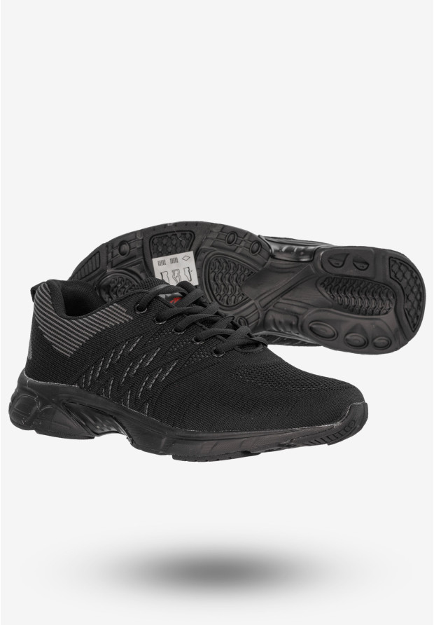 Sneakersy Męskie Buty Sportowe Do Biegania Czarne DK SA3005